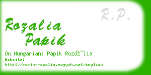 rozalia papik business card